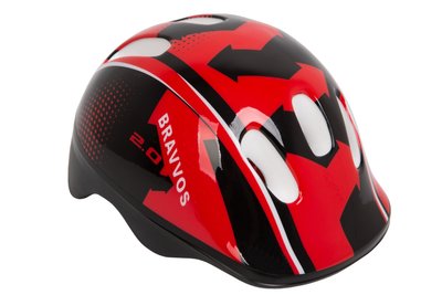 Шлем велосипедный HEL100 (черно-красный) HEAD-007 фото