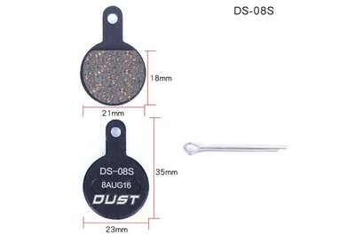 Колодки тормозные полуметалл disc DUST DS-08S TEKTRO IOX，Lyra, Novella BRS-021 фото