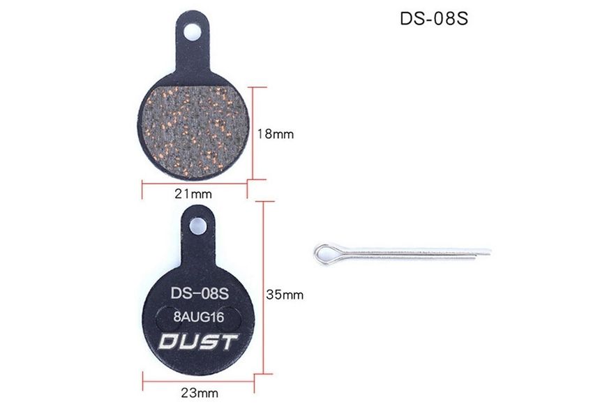 Колодки тормозные полуметалл disc DUST DS-08S TEKTRO IOX，Lyra, Novella BRS-021 фото