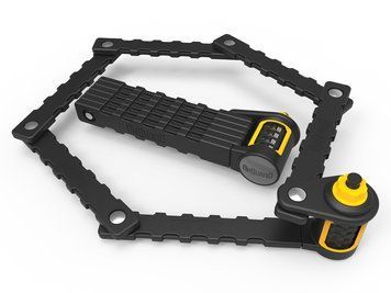 Замок складаний ONGUARD K9 Heavy Duty Combo, 88,5см. Кодовий на 4 цифри. Прогумована коробка-тримач на раму LCK-32-79 фото