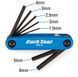 Набір шестигранників Park Tool AWS-10 (1.5mm, 2mm, 2.5mm, 3mm, 4mm, 5mm, 6mm) складаний TOO-34-13 фото 3