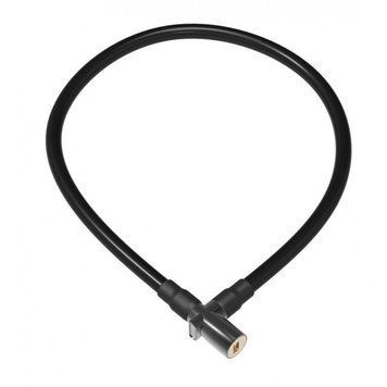 Замок OnGuard Lightweight Key Coil Cable Lock. Сталевий трос 120см х 8мм, з вініловим покриттям + 2 ключа, чорний LCK-03-39 фото