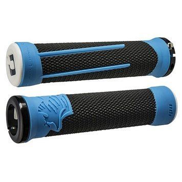 Гріпси ODI AG-2 Black/Blue w/ Black clamps (чорно-сині з чорними замками) D35A2BU-B фото