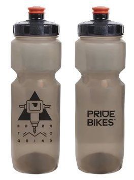 Фляга 0,8 Pridebikes GBT-558LBC Born to grind, димчаста з чорним BOT-51-15 фото