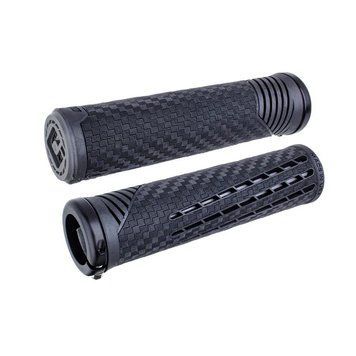 Гріпси ODI CF Grip v2.1 Lock-On Pearl Blk/Gpht w/MtBlk Clamp F35CFBH-B фото