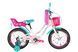Дитячий велосипед Formula Kid FLOWER PREMIUM 16&Prime;, білий з рожевим та бірюзовим, 2026 OPS-FRK-16-243 фото