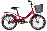 Велосипед ST 20" Formula SMART Vbr рама- з багажником задн St з кошиком Pl з крилом St 2024 (червоний (м)) OPS-FR-20-097 фото
