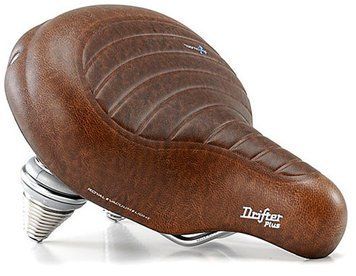 Сідло Selle Royal Premium DRIFTER PLUS, Royalgel, оббивка Kennenback, 270х245мм, 1260г, хромовані рейли і пружини, unisex, коричневе SAD-50-65 фото