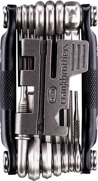 Мультитул Crankbrothers M20, 2/2.5/3/4/5/6/8мм, T10/Т25, Phillips #1/2, flat #1, інструмент для безкамерних шин ключі для спиць, вижимка ланцюга, чорн TOO-71-18 фото