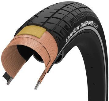 Покришка 700x30 (30-622) GoodYear Transit Speed ​​S1: Protection, Wire, Black + reflective strips, 60tpi TIR-36-88 фото