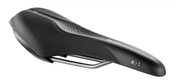 Сідло Selle Royal SCIENTIA A1 Athletic, 3D skingel, оббивка Black gummy/Black mokka, 289х127мм, 380г, рейли сталь + Curva suspension, unisex, чорне SAD-26-74 фото