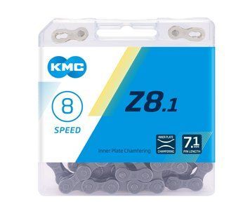 Цепь 8 ск. 114зв. gray/gray KMC Z8.1 с замком NEW BOX CHA-303 фото