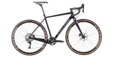 Велосипед CYCLONE 700c-CGX-carbon 52cm чорний/Фіолетовий 22-002 фото