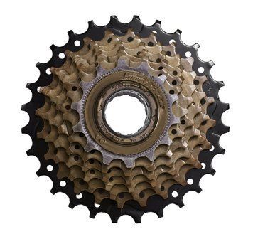 Трещітка інд. SUN RACE M2A 7-k 14-28T Brown+Black FRW-05-13 фото