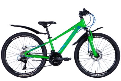 Велосипед 24" Discovery QUBE AM DD 2024 (зелено-синій) OPS-DIS-24-342 фото