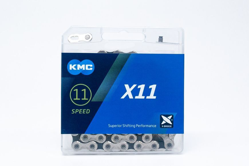 Ланцюг 11шв. 118зв. KMC X11 з замком NEW BOX CHA-261 фото
