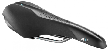Сідло Selle Royal SCIENTIA M1 Moderate, 3D skingel, оббивка Black gummy/Black mokka, 289х141мм, 425г, рейли сталь + Curva suspension, unisex, чорне SAD-06-28 фото