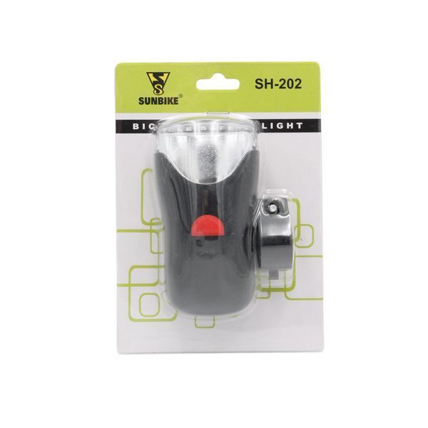 Передня велосипедна фара SUNBIKE SH-202, 4 LED, чорна 42-062 фото