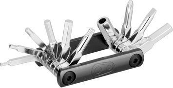 Мультитул Crankbrothers F10+, 2/2.5/3/4/5/6/8мм, T25, Phillips #2, flat #1, металевий кейс з відкривачкою, чорний TOO-48-20 фото