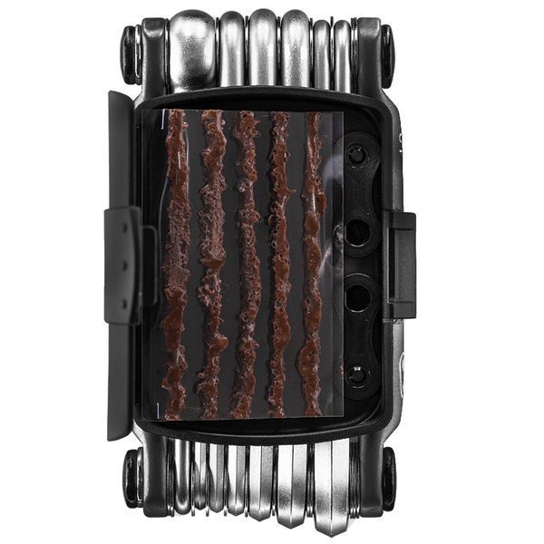 Мультитул Crankbrothers M13, 2/2.5/3/4/5/6/8мм, T10, T25, Phillips #1 #2, flat #2, інструмент для безкамерних шин, чорний TOO-32-08 фото