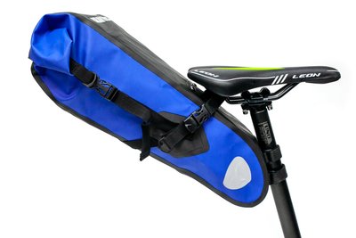 Велосумка "байкпакинг" под седло 62x14x14cm черно-синий BRAVVOS A2-402 водоотталк. материал BIB-039 фото