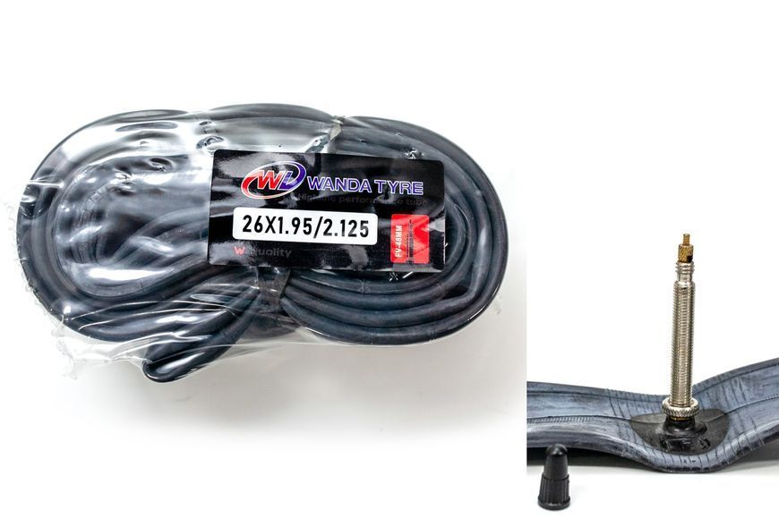 Камера 26x1.95/2.125 FV (Presta) WANDA 48мм TUB-064 фото