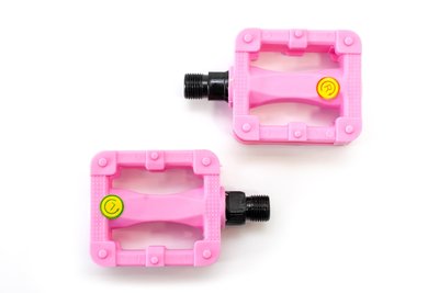 Педаль дитячі. пластик. Feiming FP-607 80х58мм на підшипниках різьблення М9 рожевий (розовый) PED-137 фото