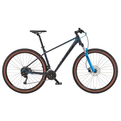 Велосипед KTM CHICAGO 271 27.5" рама S/38 сірий (чорно/синій) 2022/2023 22811108 фото